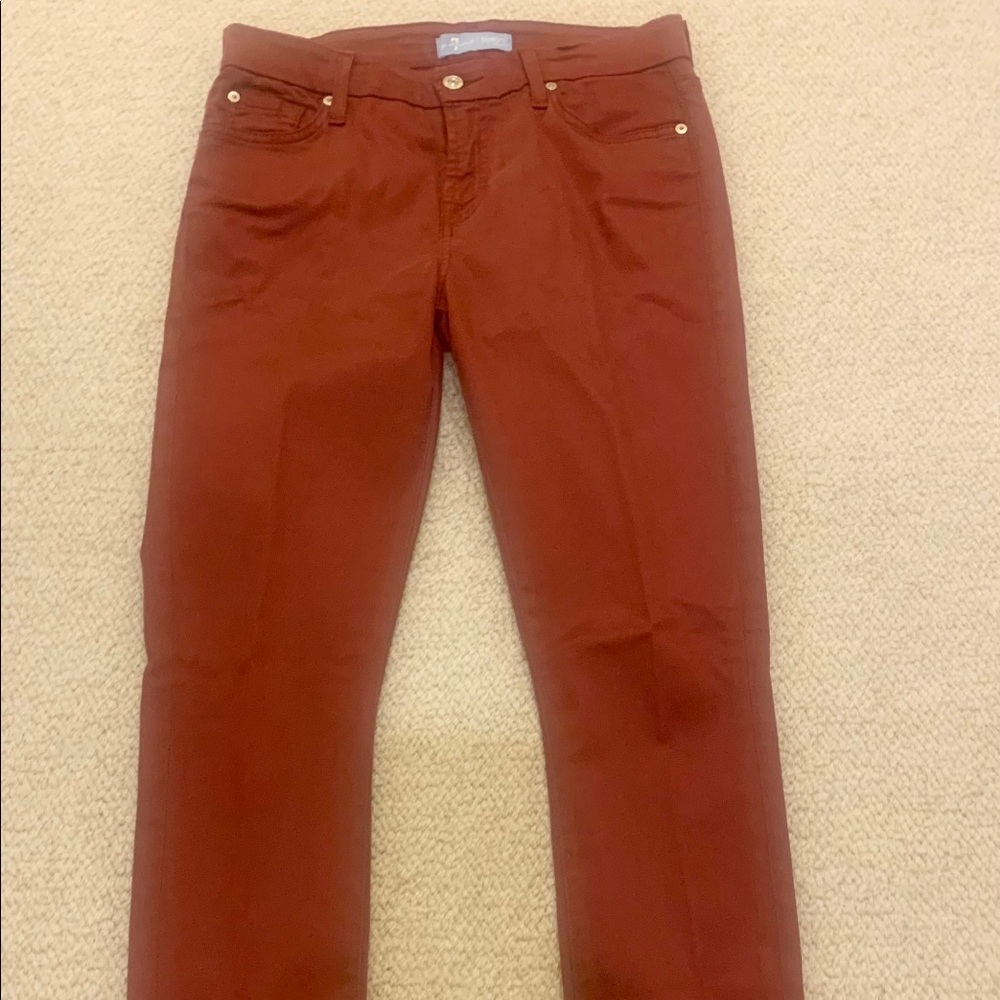 7 For Mankind denim rust color “Blair” pants